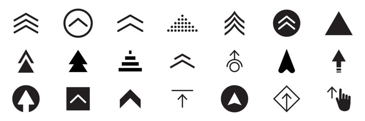 swipe up icon set. Swipe arrow buttons