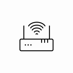 router wide signal icon sign vector