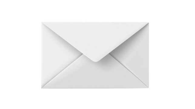 Realistic closed white envelope on transparent background - Powered by Adobe