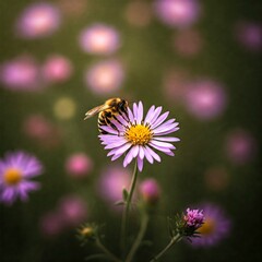 Obraz premium bee on a flower
