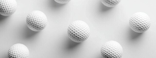 golf ball on a white background. A sport played by people all over the world
