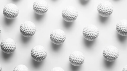 golf ball on a white background. A sport played by people all over the world