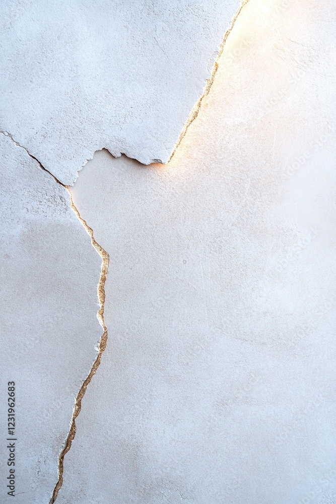 Poster textured light stone surface features subtle cracks highlighted by gentle golden lighting. the backg