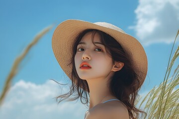 portrait of a woman , Generative AI	