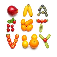 Mix fruit and citrus isolated iimage white background.