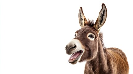 Naklejka premium Open-mouthed donkey