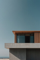 Modern Minimalist House Design: Concrete, Wood, and Glass Architecture