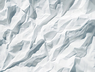 Obraz premium Abstract white crumpled paper texture creating a textured background
