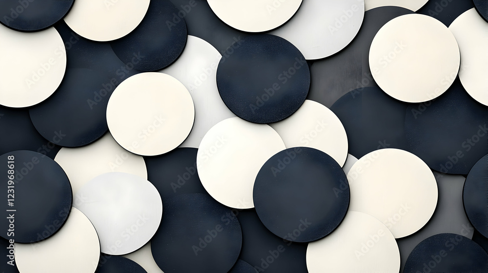 Poster abstract background of overlapping dark and light circles. perfect for website banners or presentati