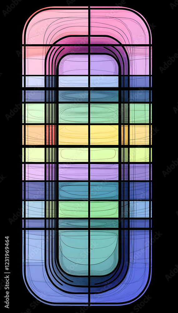 Poster abstract colorful layered design, grid pattern background, ideal for website banners or graphic desi