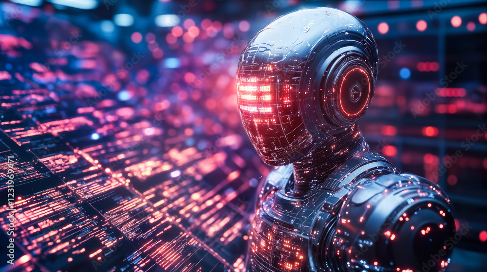Poster artificial intelligence robot integrating software solutions in corporate enterprise environment