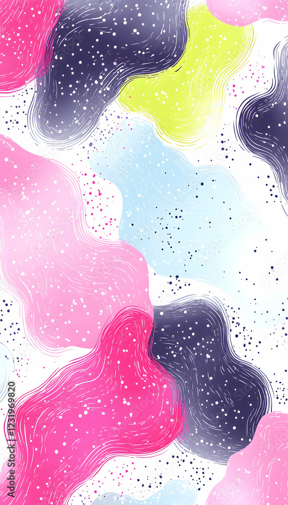 Poster abstract colorful swirls pattern background design for website or print
