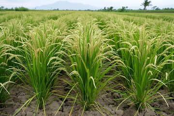Fototapeta premium Rice plant are grown in rice field