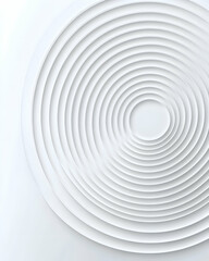 Fototapeta premium Abstract concentric circles, white background, ripple effect, design element, website banner