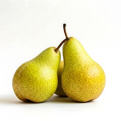 pears on white background