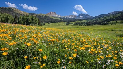 Obraz premium Colorful Buttercups in Summer Meadow