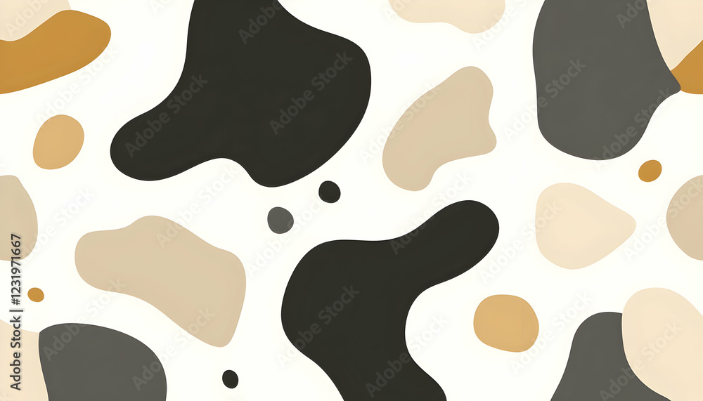 Leinwandbilder abstract neutral color blob pattern background for design