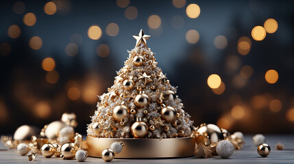 christmass tree made out of steal, minimalist, copy space