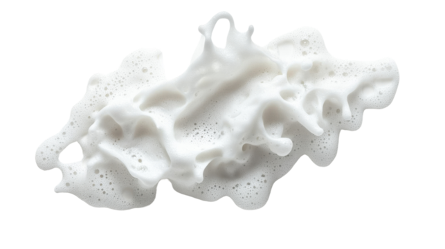 White foam splash with transparent background