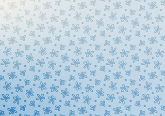 Flower soft blue pattern gradient background
