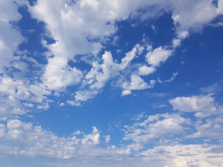 Day sky landscape. Beautiful bright sky and clouds