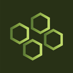  a logo of overlapping hexagons with layered gradients to symbolize complexity and structure.