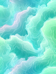 Abstract teal and green wave pattern background design for website or presentation