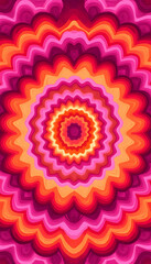 Abstract vibrant mandala art; swirling, colorful design; background for meditation, yoga, or spiritual content