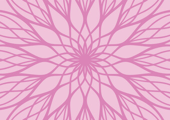 Fototapeta premium Art pink mandala geometry line background