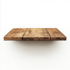 Wooden Shelf Isolated on white Background