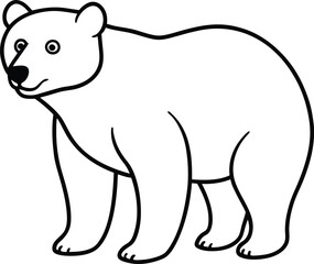 Fototapeta premium Bear coloring page useful as coloring book for kids illustration