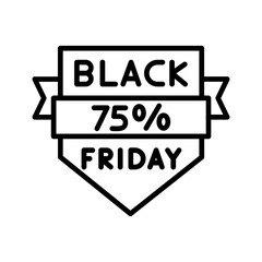Black Friday Sale Vector Icon