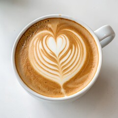 cup of coffee with heart shaped cookies