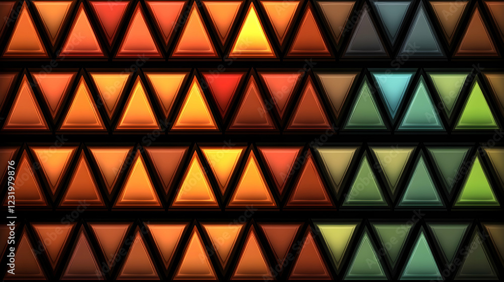 Poster colorful triangle pattern background texture