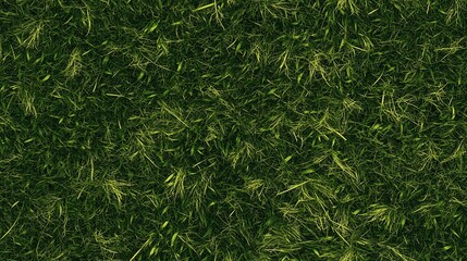 A seamless top-down view of lush summer grass, rich seamless texture with uniformity and detail