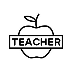 Apple for Teacher Vector Icon