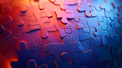 A colorful puzzle-defined brain of wisdom