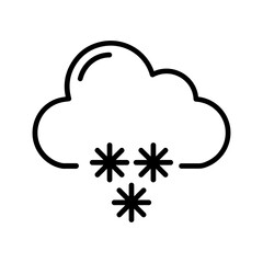 Snowfall Vector Icon