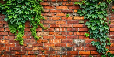 Weathered red brick wall with ivy and moss , moss, natural,  moss, natural, nature, stone
