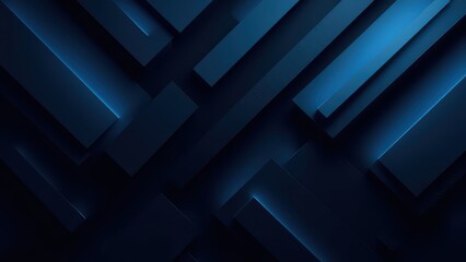 Fototapeta premium Futuristic blue digital background with geometric patterns and glowing lines. Generative AI