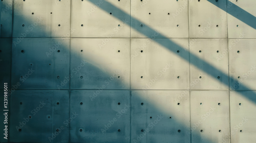 Poster concrete wall with shadows and texture, showcasing modern architecture. interplay of light and shado