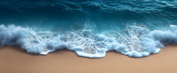 Ocean Waves Crashing on Sandy Beach