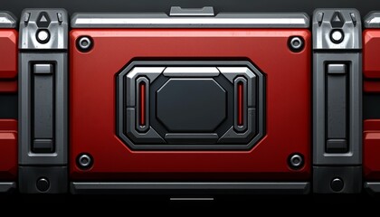 Fototapeta premium Red and Gray Futuristic Panel Design