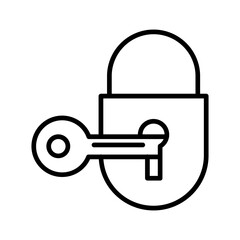 Lock and Key Vector Icon