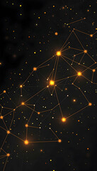 Golden Network Connections in Dark Space; Abstract Background for Technology