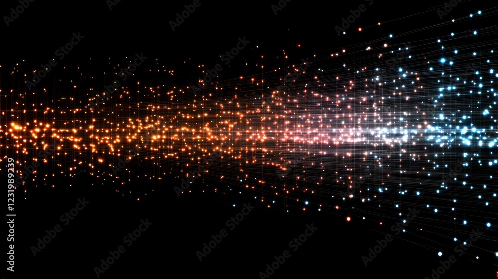 Poster dynamic light patterns in vibrant hues create a mesmerizing effect in high-definition