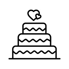 Wedding Cake Vector Icon
