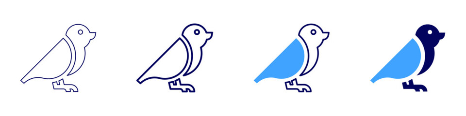 Bird reproduction icon in 4 different styles. Thin Line, Line, Bold, and Bold Line. Duotone style. Editable stroke