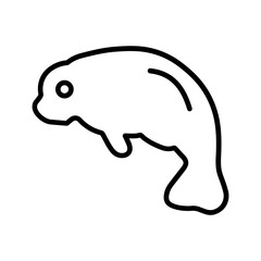 Manatee Vector Icon