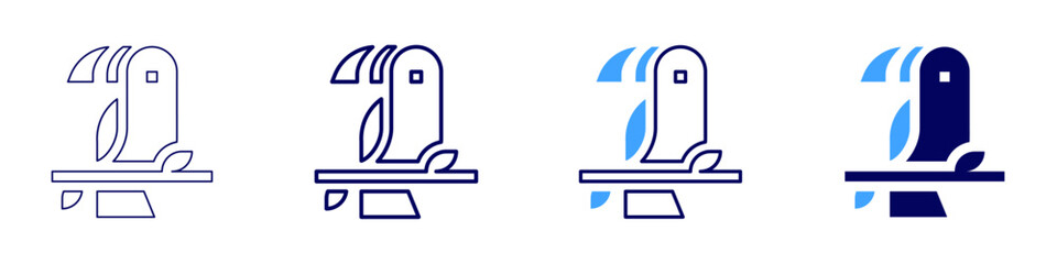 Bird species icon in 4 different styles. Thin Line, Line, Bold, and Bold Line. Duotone style. Editable stroke